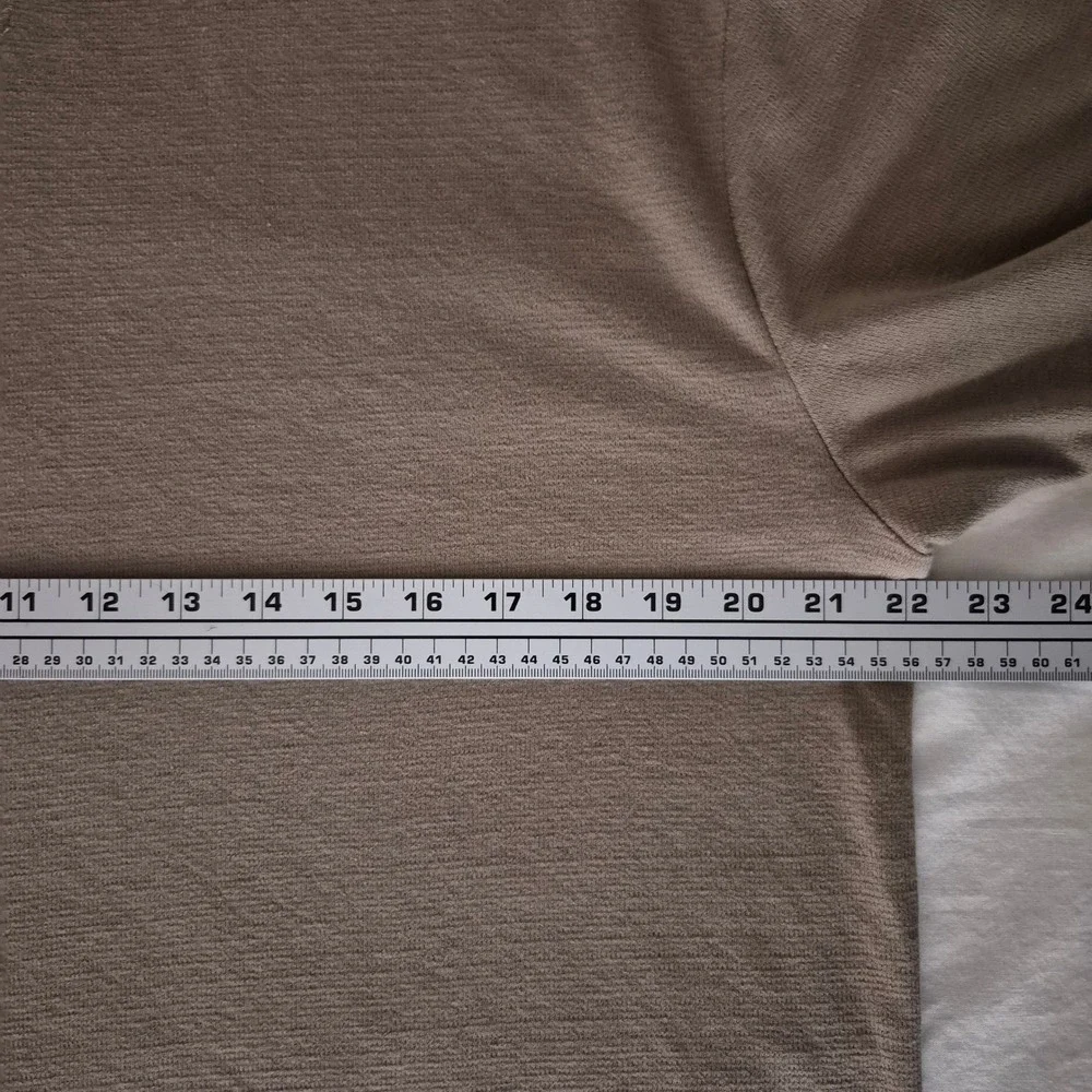 Public Supply NYC Men XL Relaxed Layered Neck T-Shirt Tan Brown Neutral